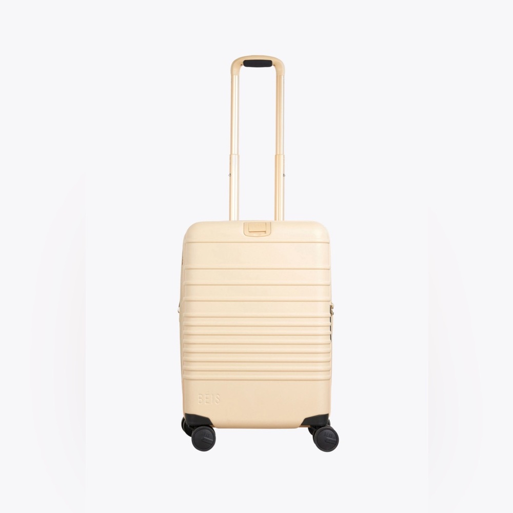 NEW Beis Luggage THE CARRY-ON ROLLER IN BEIGE **IN BOX UNOPENED**